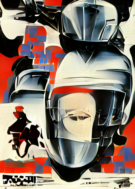 A RoboCop movie poster in the style of the Beggarstaffs, flat, simple, clean, graphic design, minimalist _The word RoboCop is bold san serif letters in centered at the top of the image   Bad Ad Generator, 2020DigitalP5.JS, ML5, and ImageNet