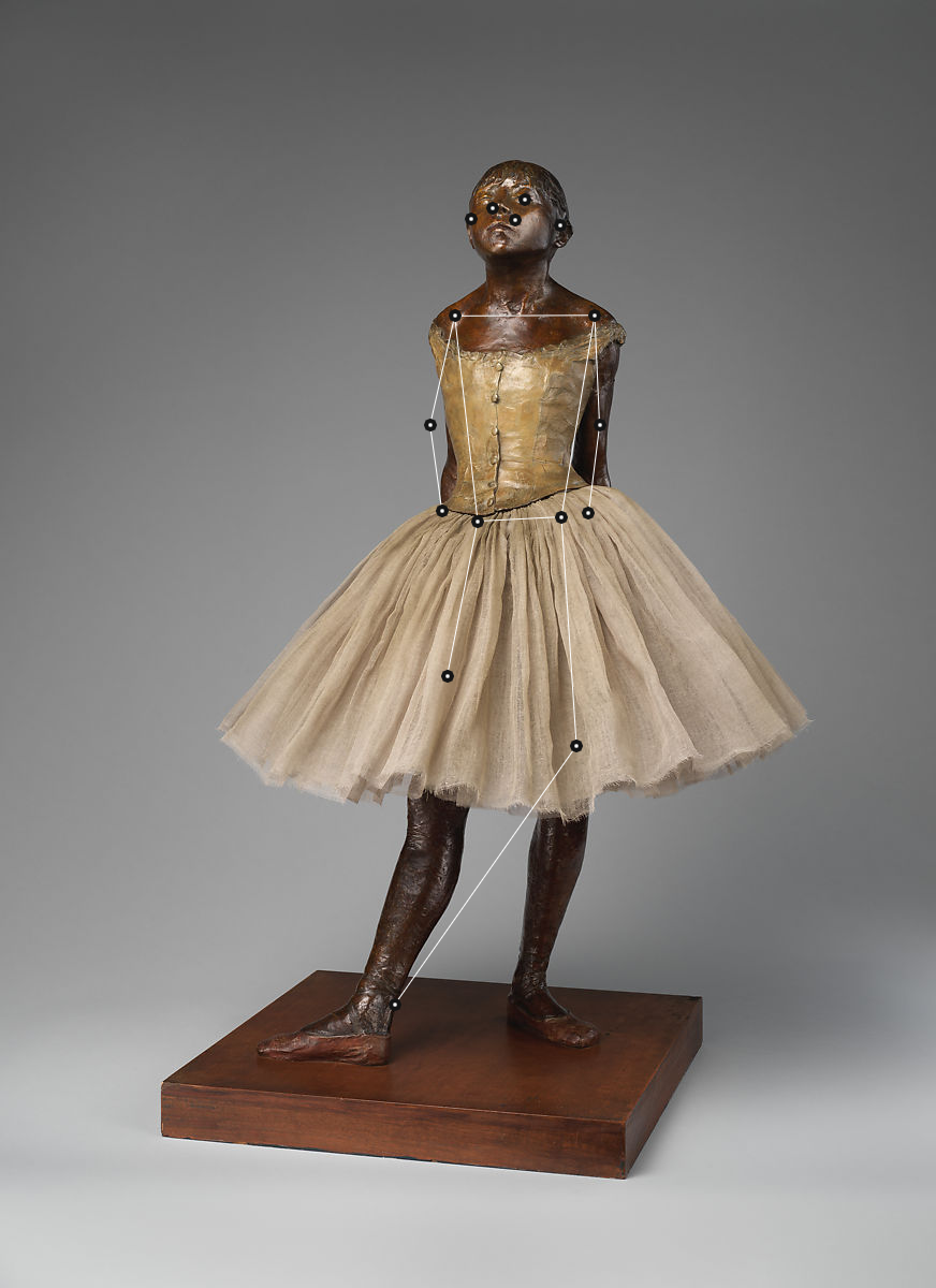 The Little Fourteen-Year-Old Dancer + ImageNetObject Detector Looking at Arts, 2020DigitalP5JS, ML5, and ImageNet